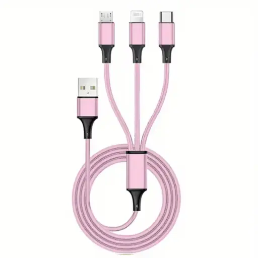 [CarRos] Multicable 3 en 1 de 1 metro color Rosado